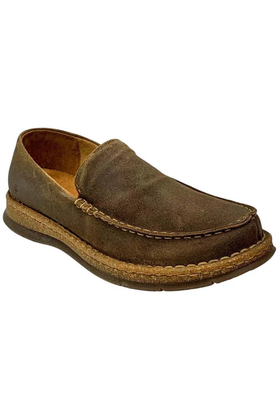 Born Men's Baylor Moc Loafer Taupe - Medium